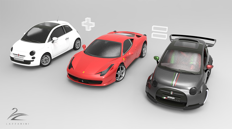 Illustration for article titled Crazy Italian Designers Want To Build That Fiat 500 With A Ferrari V8